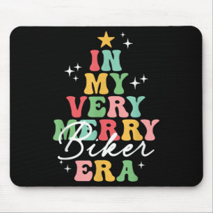 In My Very Merry Biker Era Christmas Groovy Retro Mouse Mat