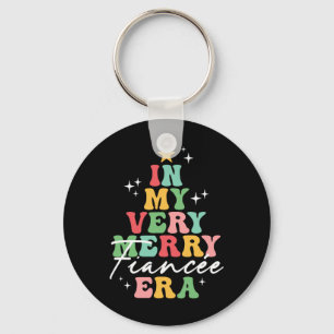 In My Very Merry Fiancée Era Christmas Groovy Matc Key Ring