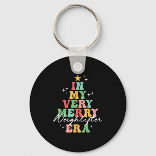 In My Very Merry Weightlifter Era Christmas Groovy Key Ring