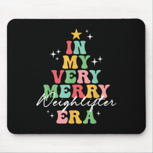 In My Very Merry Weightlifter Era Christmas Groovy Mouse Mat