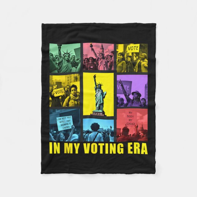 In My Voting Era Harris Wheimer 2024 Presidential  Fleece Blanket (Front)