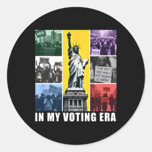 In My Voting Era Harris Wheimer Presidential Elect Classic Round Sticker
