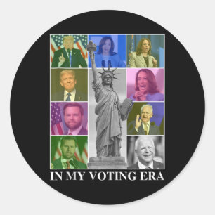 In My Voting Era Harris Wheimer Presidential Elect Classic Round Sticker