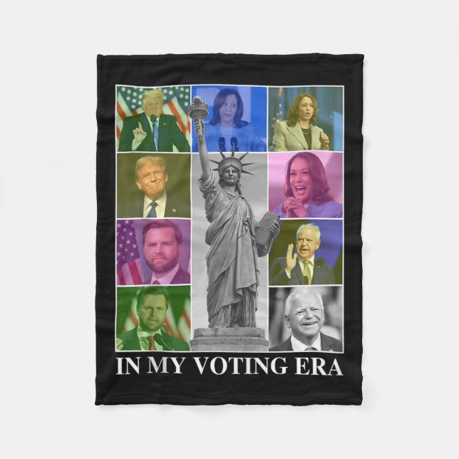In My Voting Era Harris Wheimer Presidential Elect Fleece Blanket (Front)