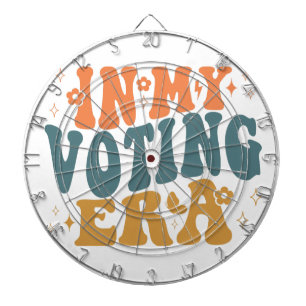 In My Voting Era Retro Wavy Dartboard