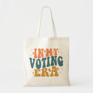 In My Voting Era Retro Wavy Tote Bag