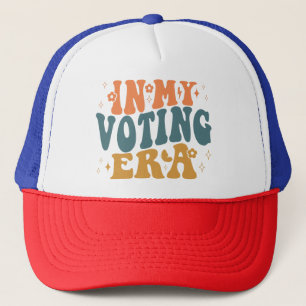 In My Voting Era Retro Wavy Trucker Hat