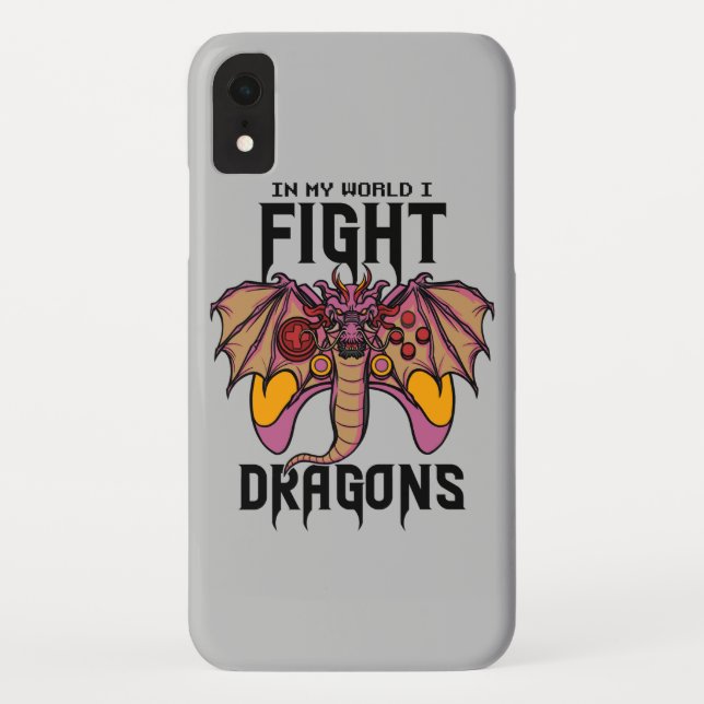 In My World I Fight Dragons Case-Mate iPhone Case (Back)