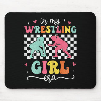 In My Wrestling Girl Era Groovy Retro Proud Wrestl Mouse Mat