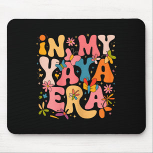 In My Yaya Era Retro Groovy Mothers Day Yaya Butte Mouse Mat