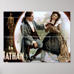 In Nathan Hale, by 'Clyde Fitch' Vintage Theatre Poster
