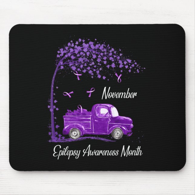 In November Epilepsy Awareness Month for women men Mouse Mat (Front)