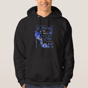 In November We Wear Blue Butterflies Diabetes Awar Hoodie