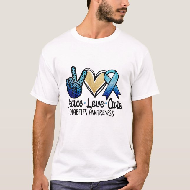 In November We Wear Blue Butterflies Diabetes Awar T-Shirt (Front)