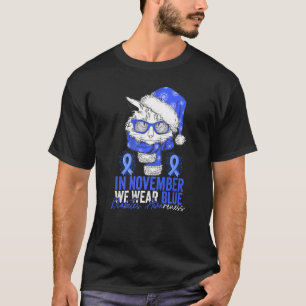 In November We Wear Blue Cat Diabetes Awareness T-Shirt