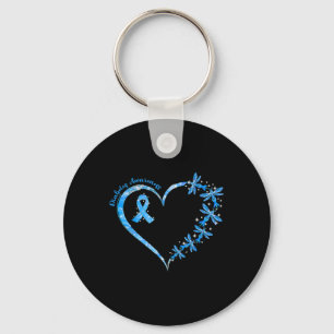 In November We Wear Blue Cure Diabetes Awareness L Key Ring