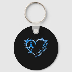 In November We Wear Blue Cure Diabetes Awareness L Key Ring