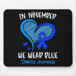 In November we Wear Blue Cure Diabetes Awareness L Mouse Mat