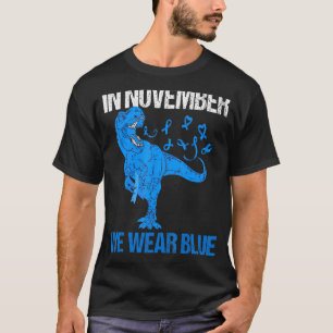 In November We Wear blue Diabete Warrior Awareness T-Shirt