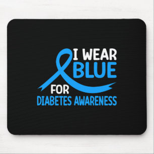 In November We Wear Blue Diabetes Awareness Blue R Mouse Mat