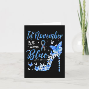In November We Wear Blue Diabetes Awareness Butter Card