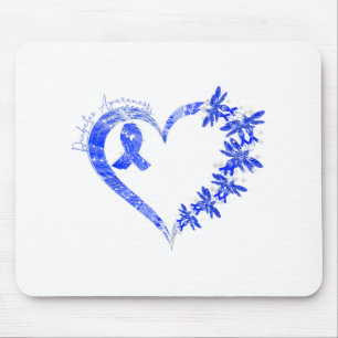 In November We Wear Blue Diabetes Awareness Dragon Mouse Mat