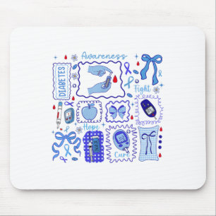 In November We Wear Blue Diabetes Awareness Fight Mouse Mat