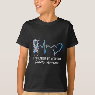 In November We Wear Blue Diabetes Awareness Gifts T-Shirt