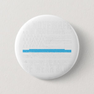 In November We Wear Blue Diabetes Awareness Month 6 Cm Round Badge