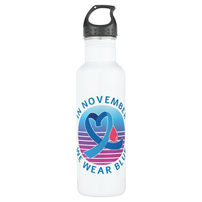 In November We Wear Blue diabetes awareness month 710 Ml Water Bottle (Front)
