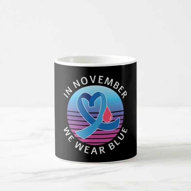 In November We Wear Blue diabetes awareness month Coffee Mug (Center)
