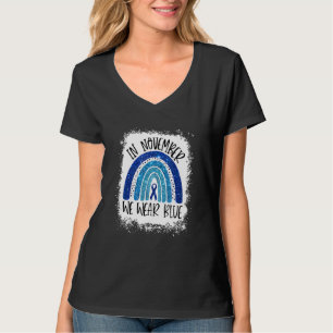 In November We Wear Blue Diabetes Awareness Rainbo T-Shirt