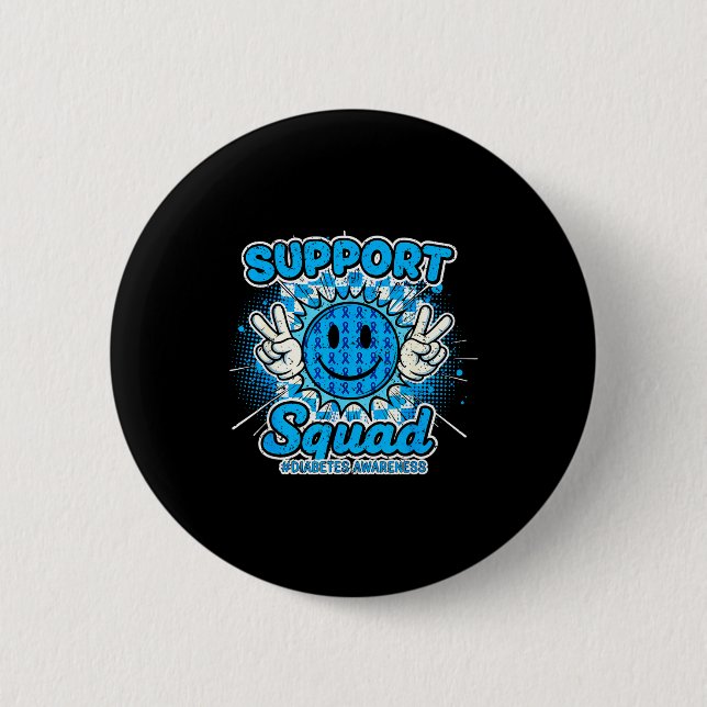In November We Wear Blue Diabetes Awareness Suprt  6 Cm Round Badge (Front)