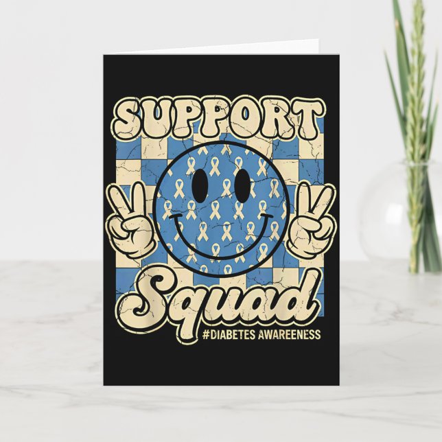 In November We Wear Blue Diabetes Awareness Suprt  Card (Front)