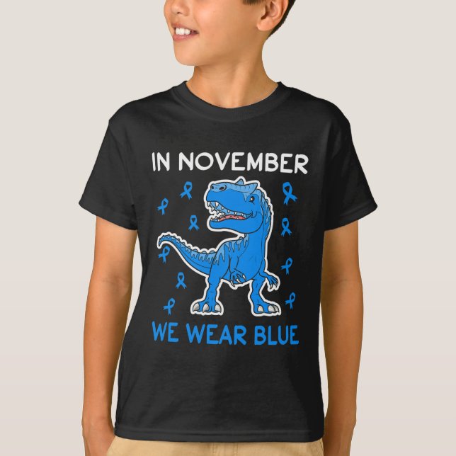 In November We Wear Blue Diabetes Awareness Toddle T-Shirt (Front)