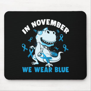 In November We Wear Blue Diabetes Awareness Trex D Mouse Mat