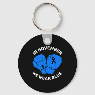 In November We Wear Blue Diabetes Type 1 Awareness Key Ring