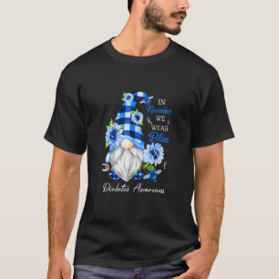 In November We Wear Blue Gnome Diabetes Awareness T-Shirt