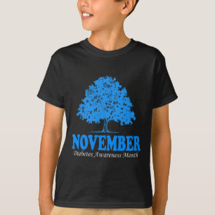 In November We Wear Blue Pumpkin Diabetes Awarenes T-Shirt