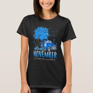 In November We Wear Blue Pumpkin Diabetes Awarenes T-Shirt