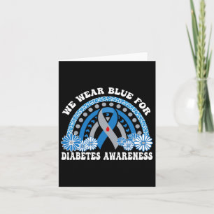 In November We Wear Blue Rainbow Diabetes Awarenes Card