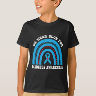In November We Wear Blue Rainbow Diabetes Awarenes T-Shirt