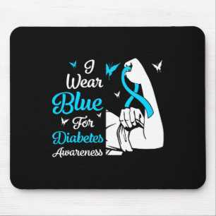 In November We Wear Blue Ribbon Diabetes Awareness Mouse Mat