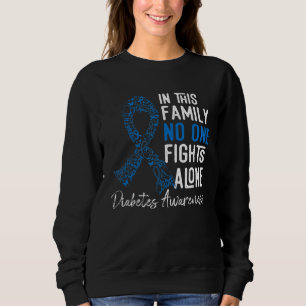 In November We Wear Blue Ribbon Diabetes Awareness Sweatshirt