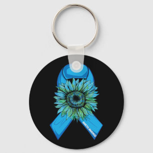 In November We Wear Blue Sunflower Diabetes Awaren Key Ring