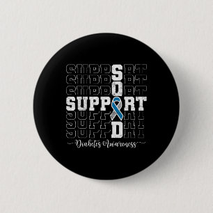 In November We Wear Blue Support Squad Diabetes Aw 6 Cm Round Badge