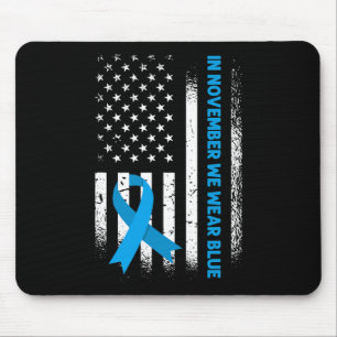 In November We Wear Blue - T1D Diabetes Awareness Mouse Mat