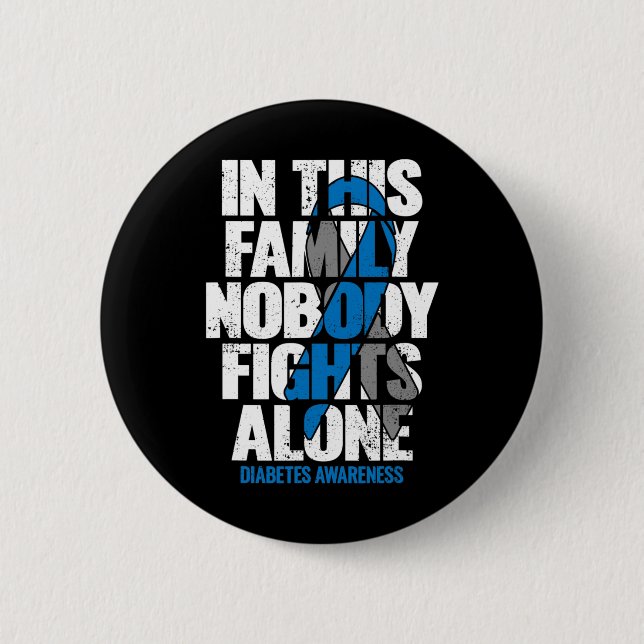 In November we Wear Blue T1D T2D Diabetic Diabetes 6 Cm Round Badge (Front)