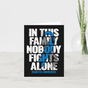 In November we Wear Blue T1D T2D Diabetic Diabetes Card