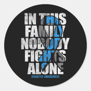 In November We Wear Blue T1d T2d Diabetic Diabetes Classic Round Sticker